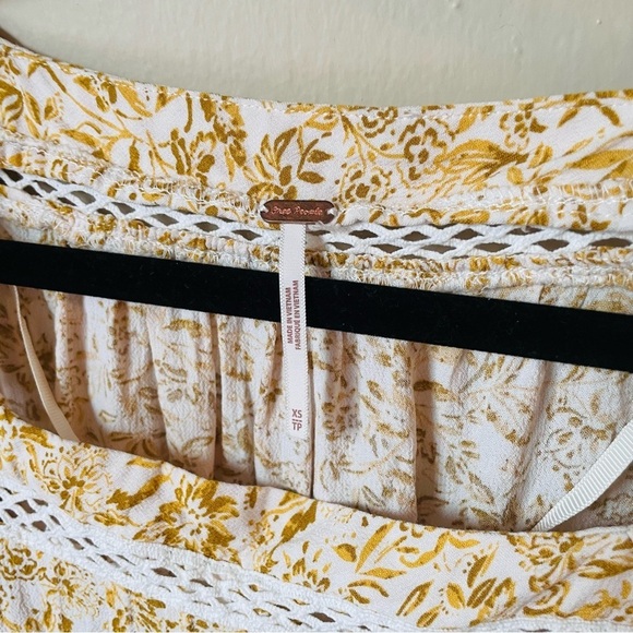 Free People Yellow Floral Boho Tunic Top - Picture 6 of 10